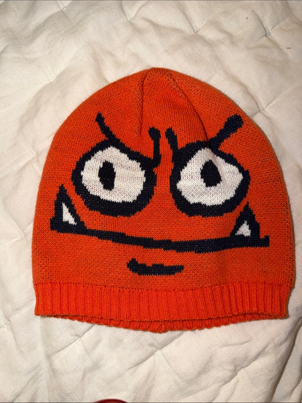 The Children's Place Orange Monster Knit Beanie Hat